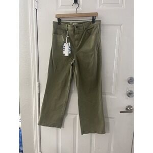 Market & Spruce women's Sz 12 olive army green straight leg stretch pants